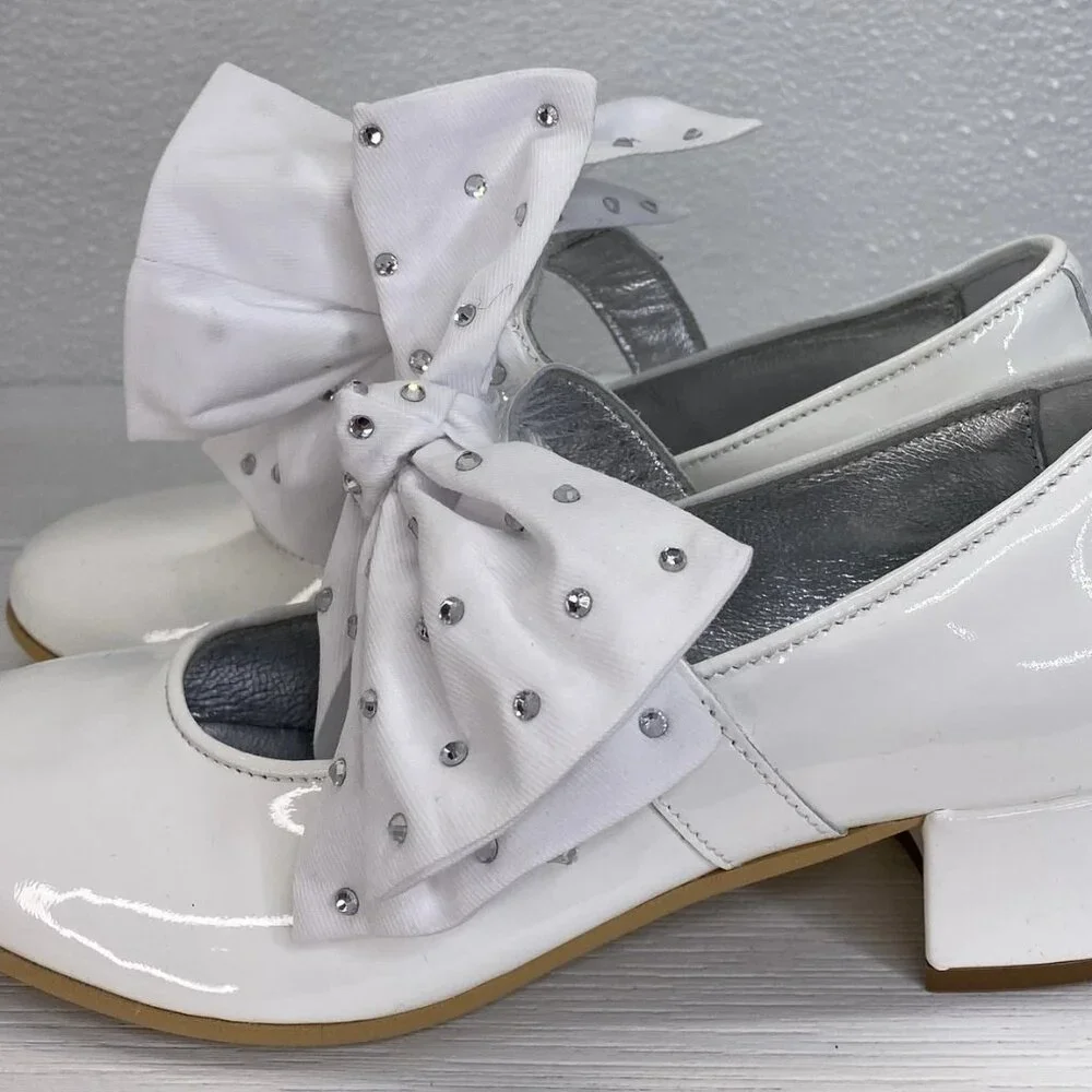 NEW MONNALISA Ballet 35mm Heel Dress Shoes Big Kids